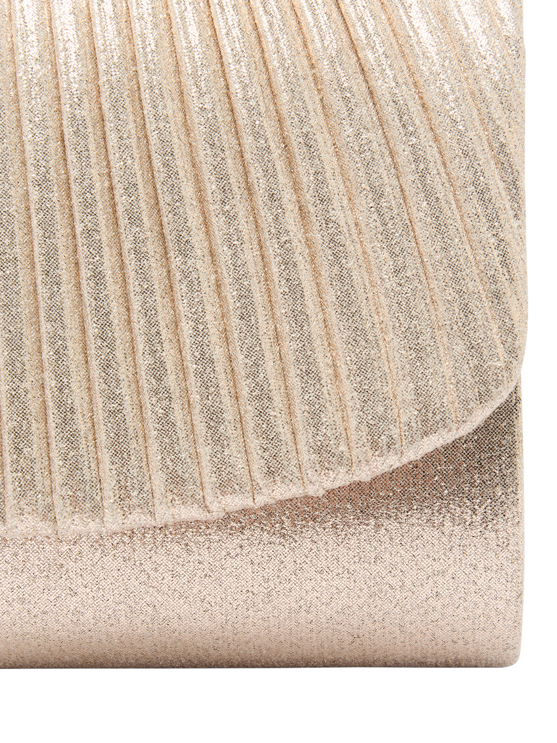 Product image 3 of 6, which shows Bloom & Bay Lorelei Metallic Clutch Bag, Gold, One Size