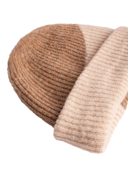 Bloom & Bay Corso Beanie Colour Block - view 2, Beige