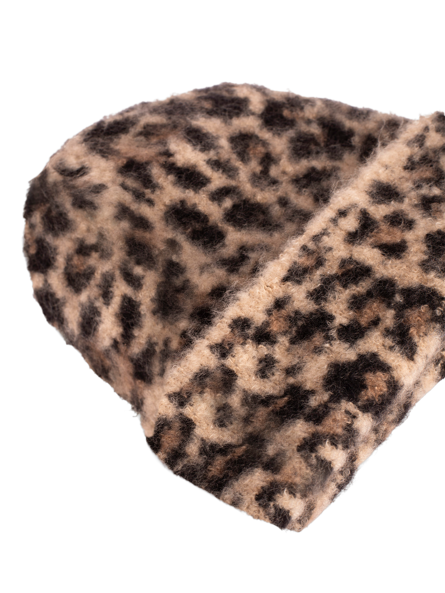 Product image 2 of 3, which shows Bloom & Bay Maddison Animal Print Beanie , Brown, One Size