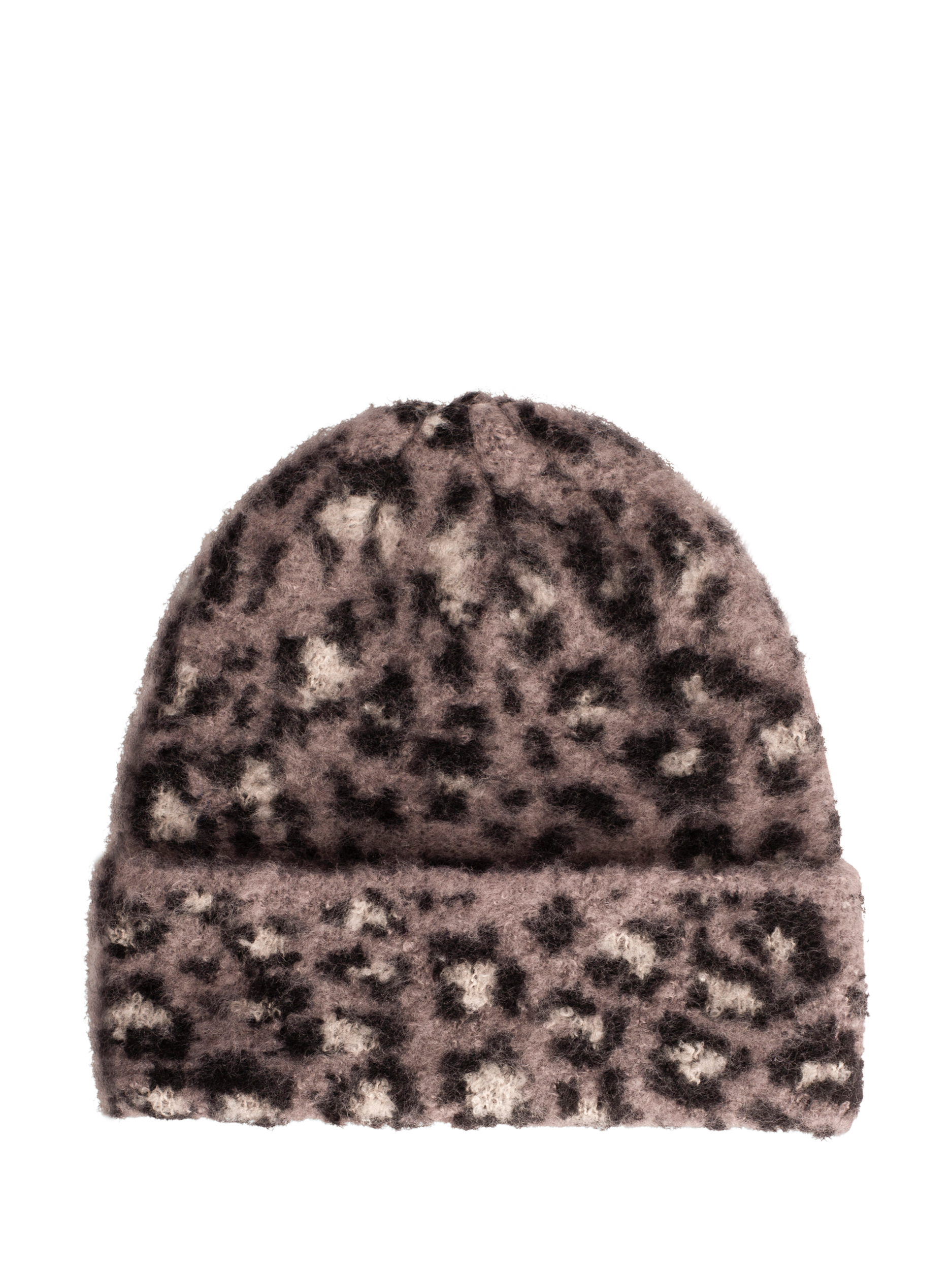 Product image 1 of 11, which shows Bloom & Bay Maddison Animal Print Beanie , Grey, One Size