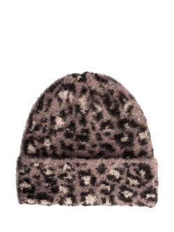 Bloom & Bay Maddison Animal Print Beanie, Grey