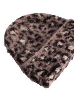 Bloom & Bay Maddison Animal Print Beanie - view 2, Grey