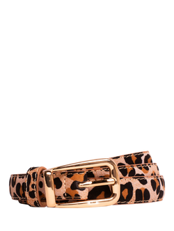 Bloom & Bay Uga Leopard Print Belt, Brown