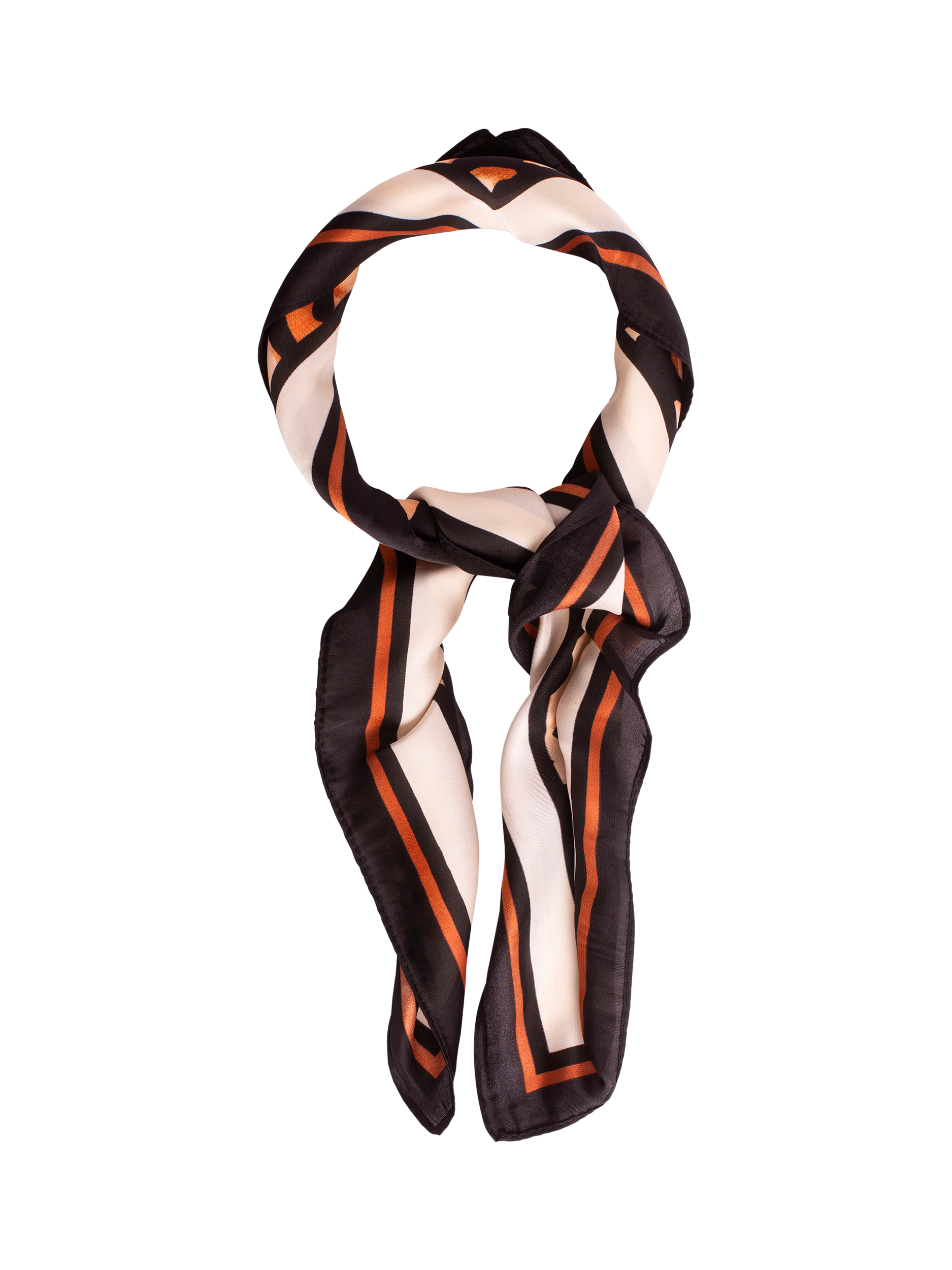 Product image 1 of 8, which shows Bloom & Bay Liana Leopard Print Silk Neck Scarf, Brown, One Size