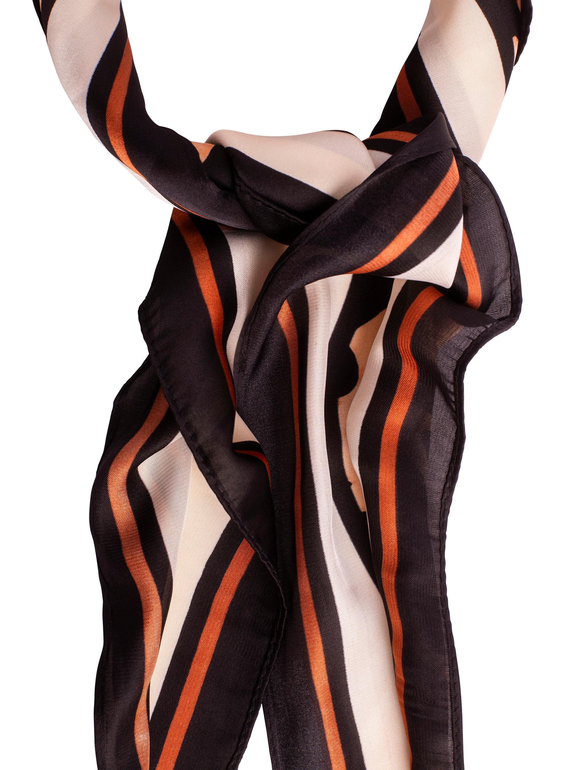 Product image 2 of 8, which shows Bloom & Bay Liana Leopard Print Silk Neck Scarf, Brown, One Size