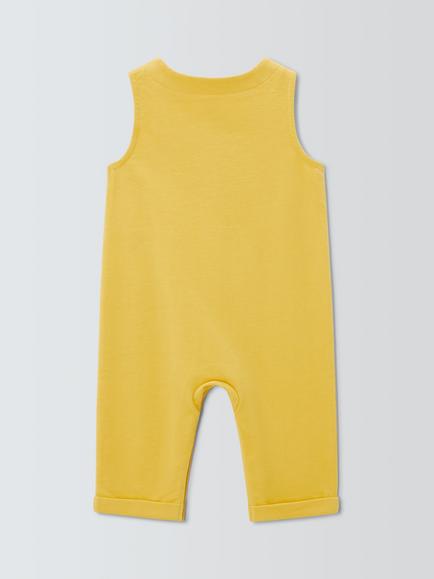 John Lewis Baby Lobster Loopback Romper, Yellow - view 2, Yellow