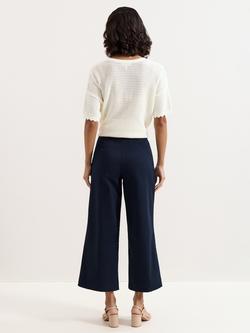 Phase Eight Sylvie Wide Leg Tailored Trousers - view 2, Navy