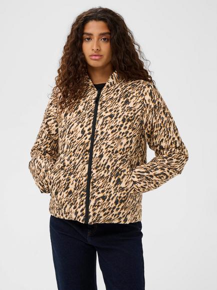 InWear Kyrie Lila Animal Print Puffer Jacket, Strokey Small