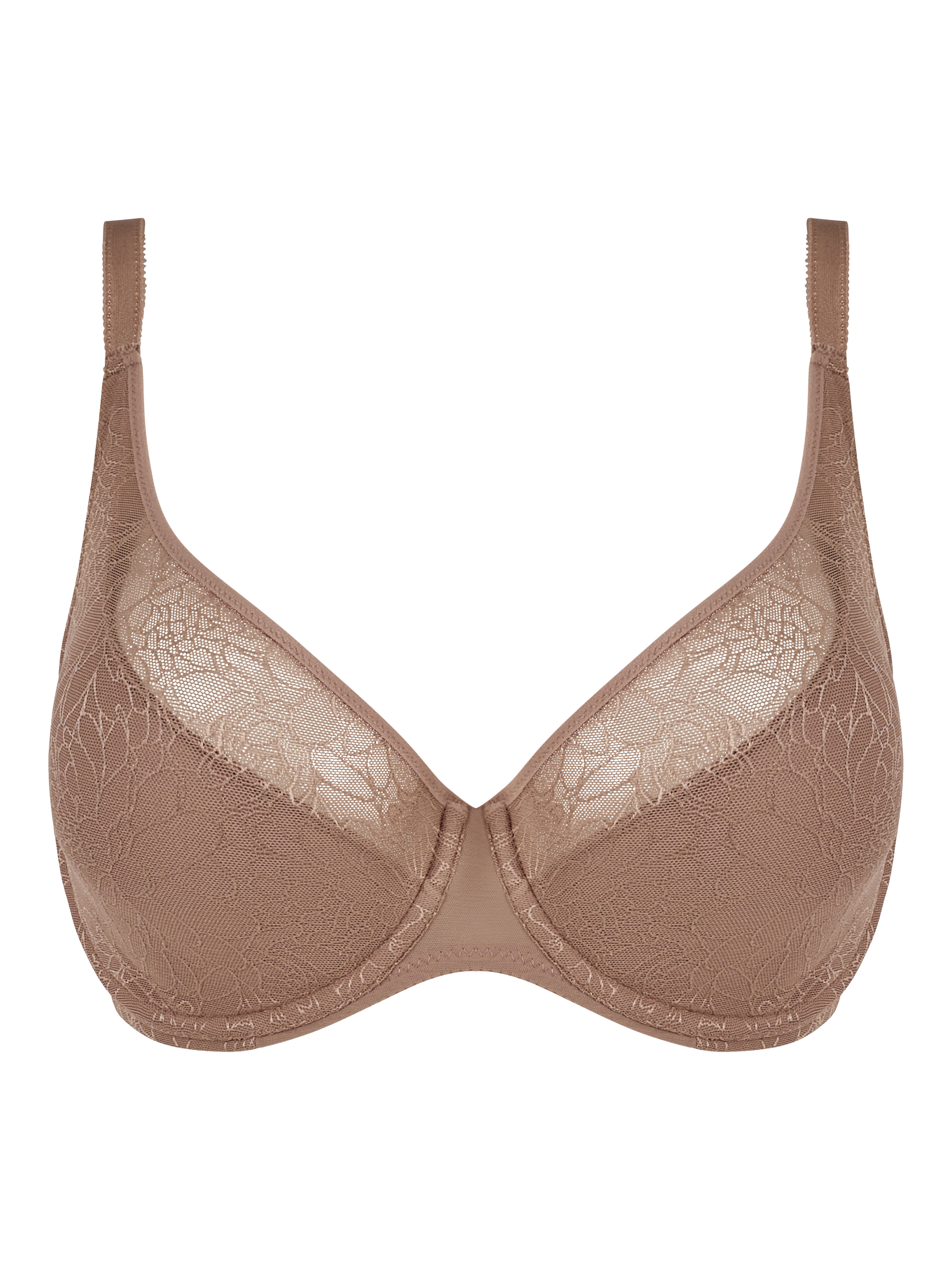 Product image 4 of 4, which shows Chantelle Belle Plunge Spacer Bra, Coffee Latte, 30D
