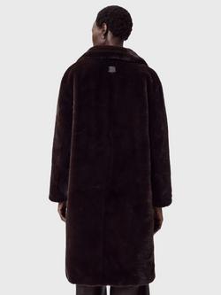 AllSaints Sora Faux Fur Coat, Brown Chocolate - view 2, Brown Chocolate