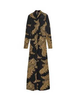 AllSaints Mina Paisley Maxi Dress, Black - view 2, Black