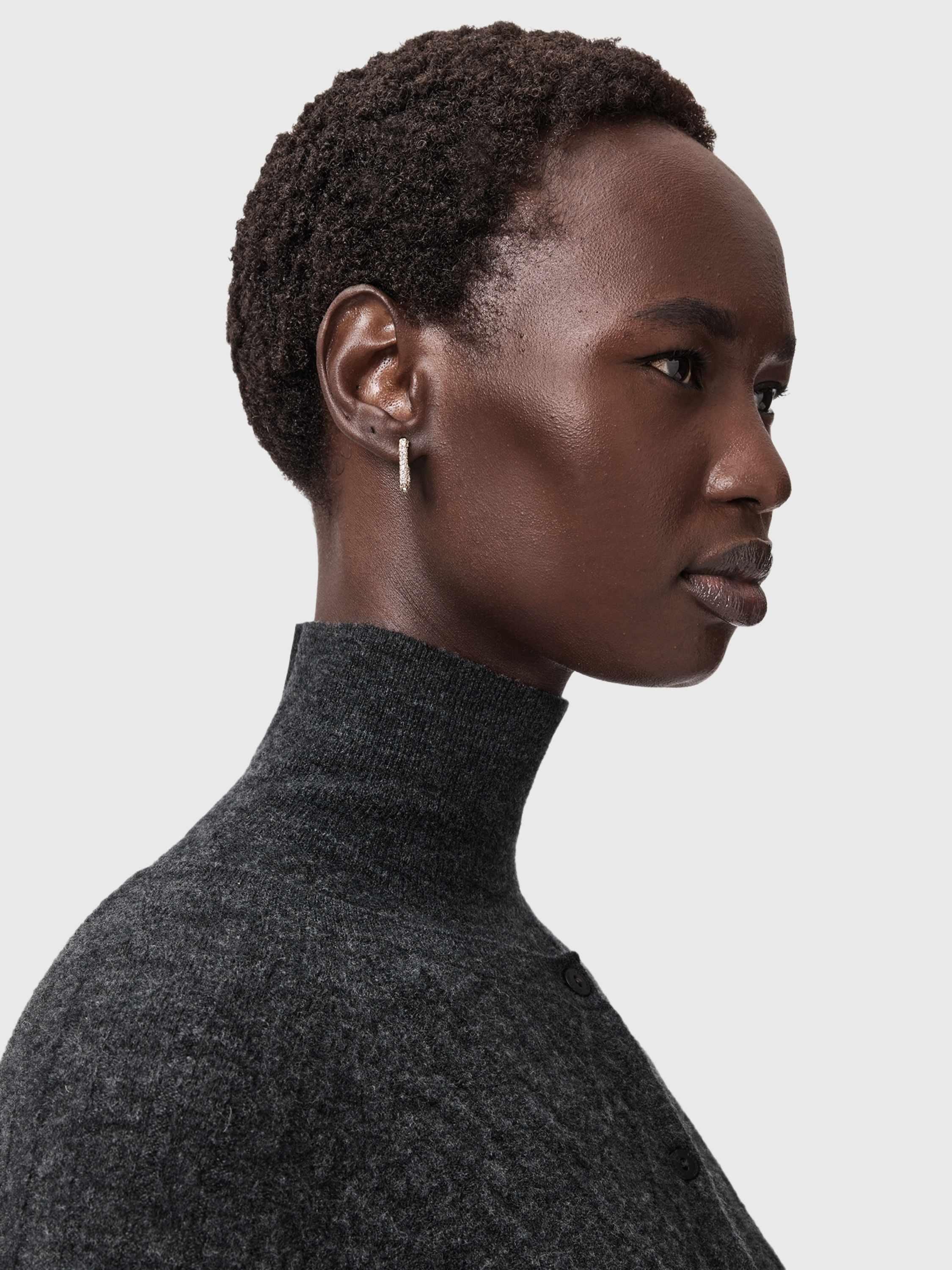 AllSaints Sabine Wool Blend Jumper Dress, Grey Charcoal