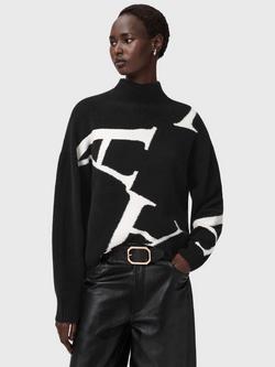 AllSaints A Star Jumper, Black/Multi, Black/Multi