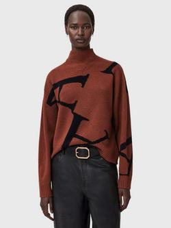 AllSaints A Star Jumper, Brown/Multi, Brown/Multi