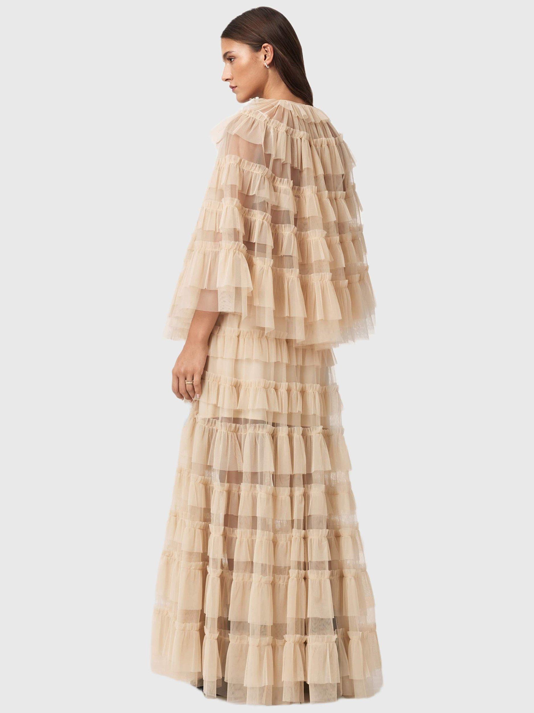 Product image 7 of 8, which shows AllSaints Aude Ruffle Maxi Skirt, Blush Pink, 10