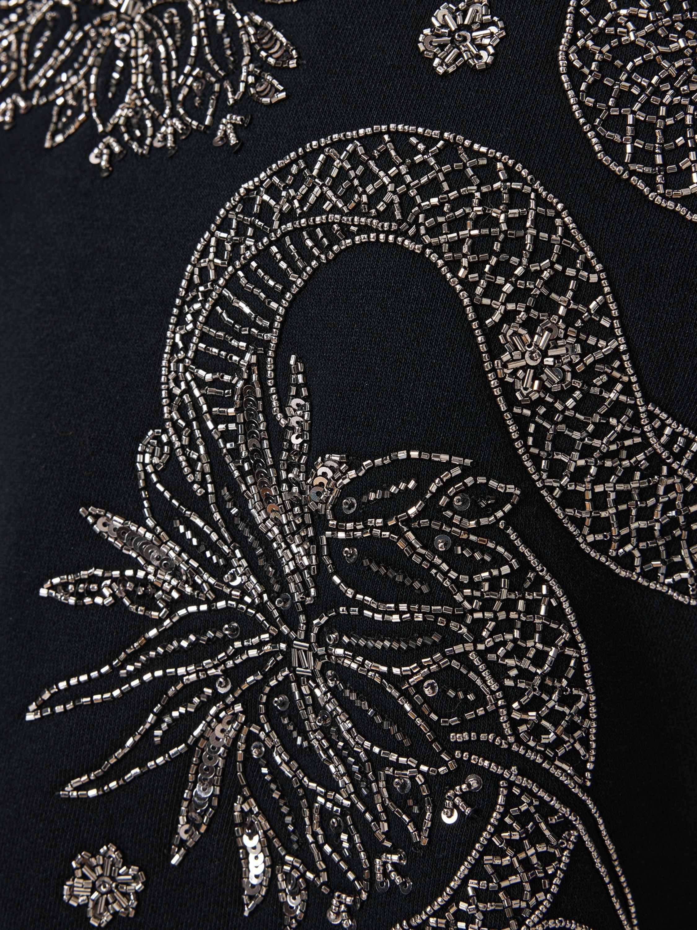 Product image 6 of 7, which shows AllSaints Cecile Pippa Embellished Sweatshirt, Black, L