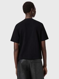 AllSaints Ella Lisa Cotton Beaded T-Shirt, Black - view 2, Black