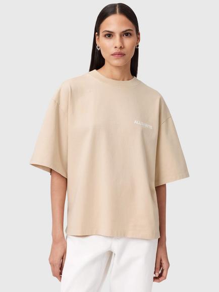 AllSaints Guardian Amelie Graphic T-Shirt, Sand