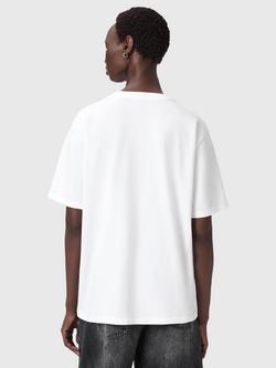 AllSaints Zinc Logo Boyfriend T-Shirt - view 2, Optic White