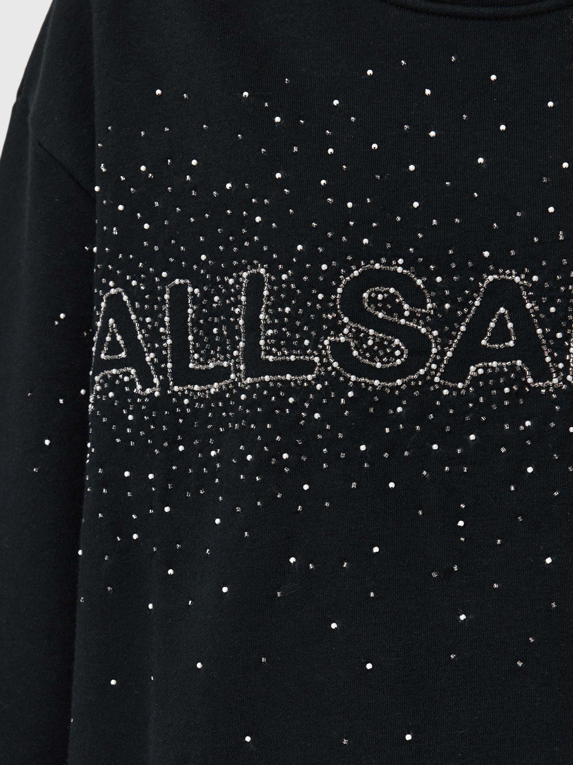 Product image 6 of 7, which shows AllSaints Etta Sprinkle Sweatshirt, Black, L