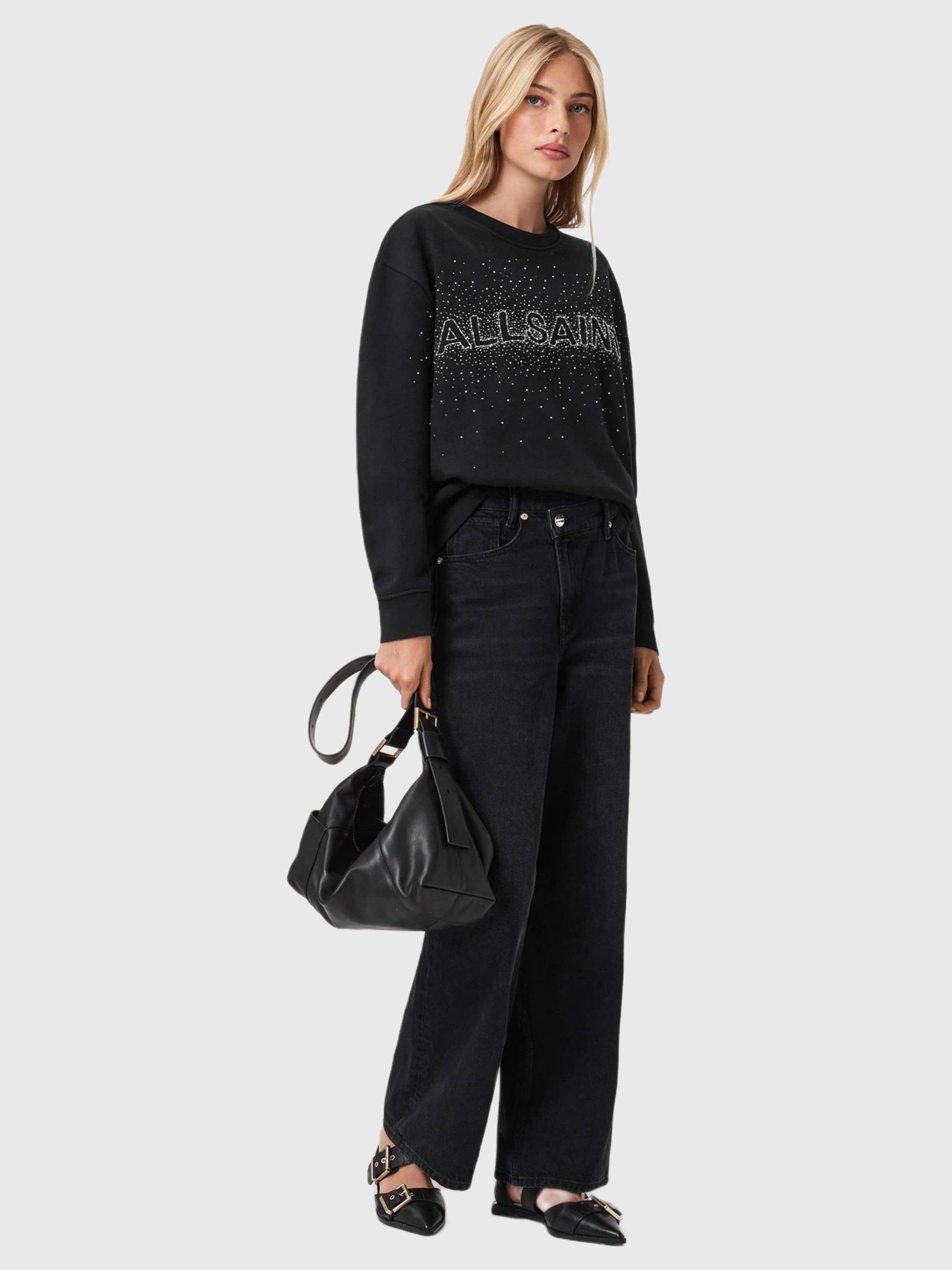 Product image 7 of 7, which shows AllSaints Etta Sprinkle Sweatshirt, Black, L