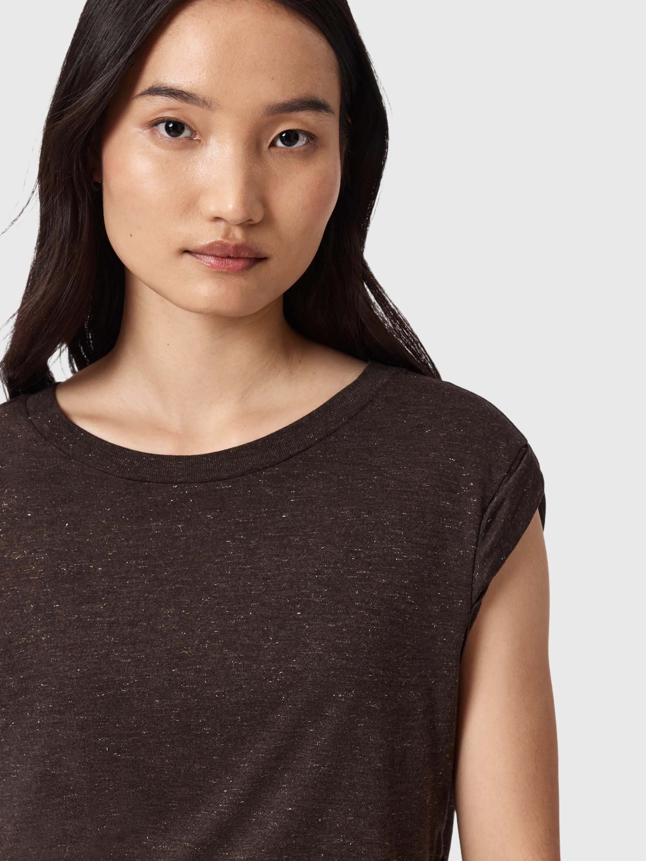 Product image 5 of 7, which shows AllSaints West Shimmer Tank Top, Torte Brown, XS