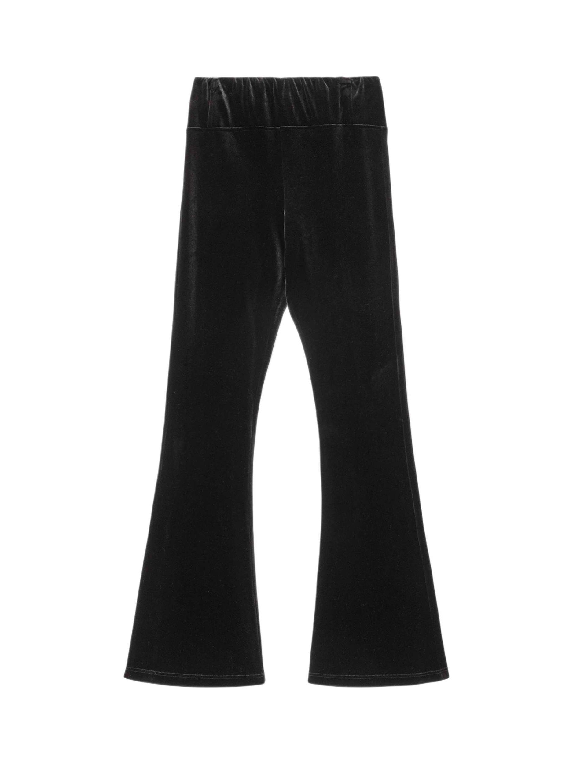 Product image 4 of 7, which shows AllSaints Zanni Velvet Flared Trousers, Black, 10