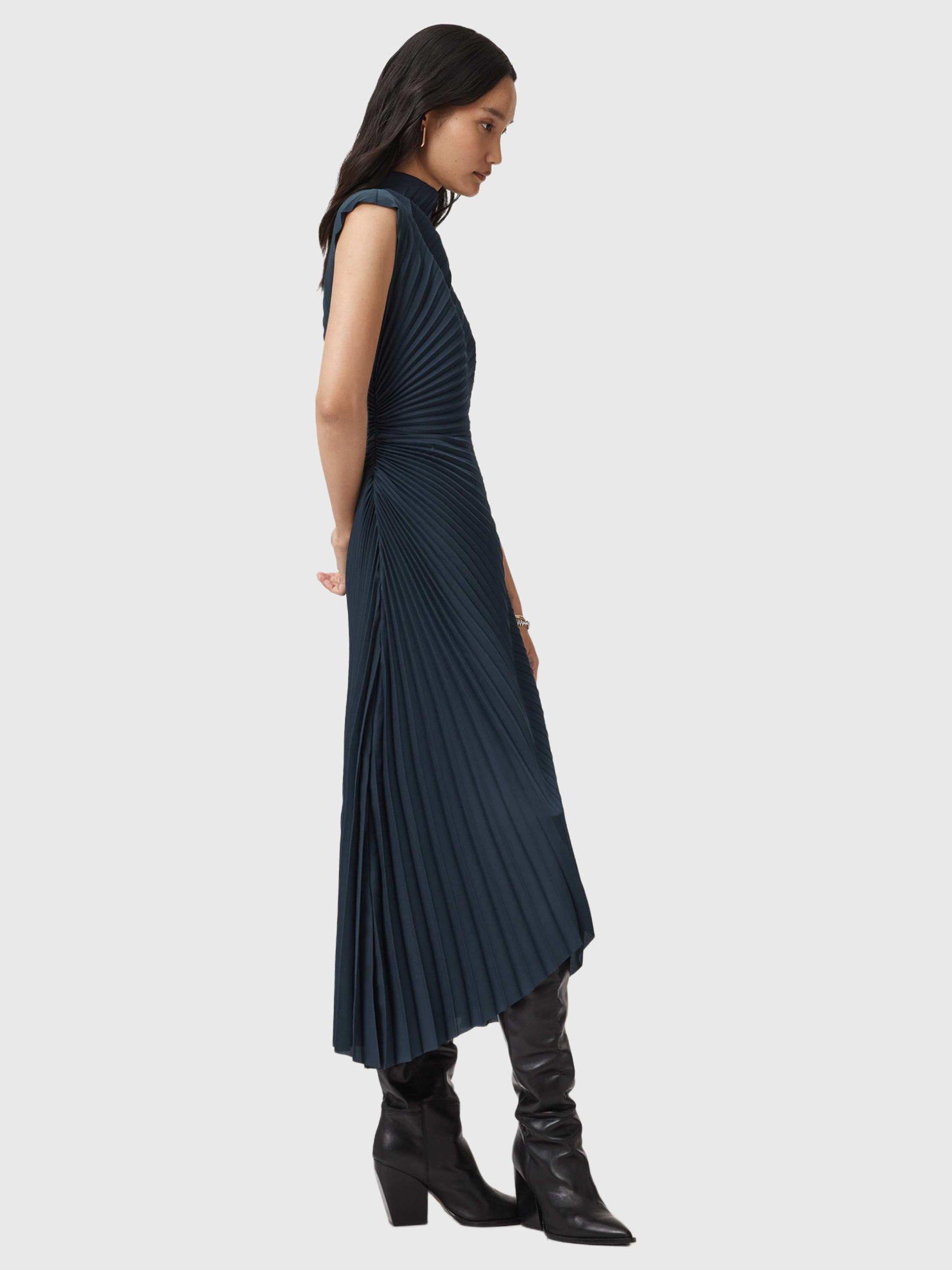 Product image 6 of 6, which shows AllSaints Rayanna Midi Dress, Collegiate Blue, 10