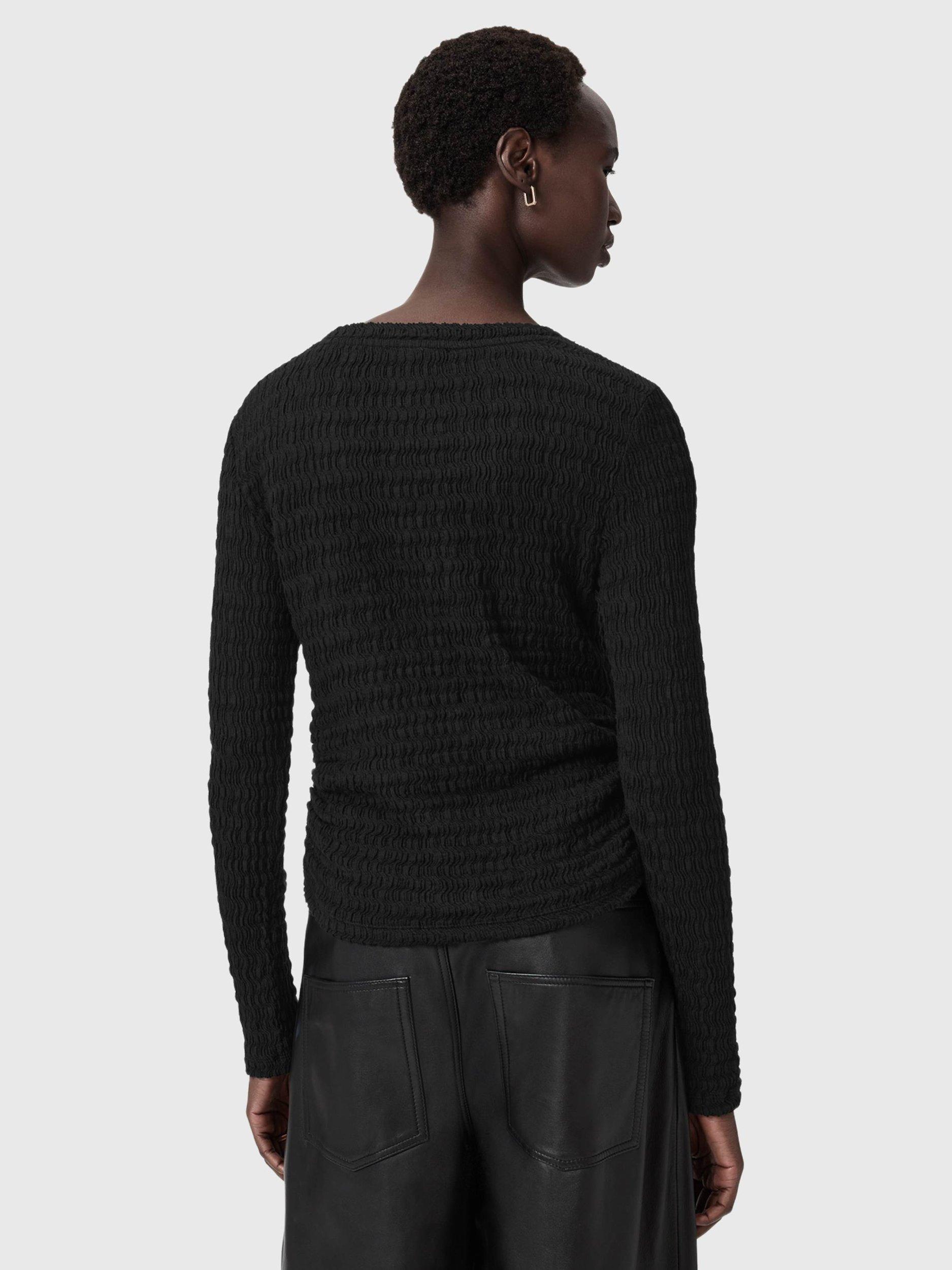 Product image 4 of 6, which shows AllSaints West Long Sleeve Top, Black, L