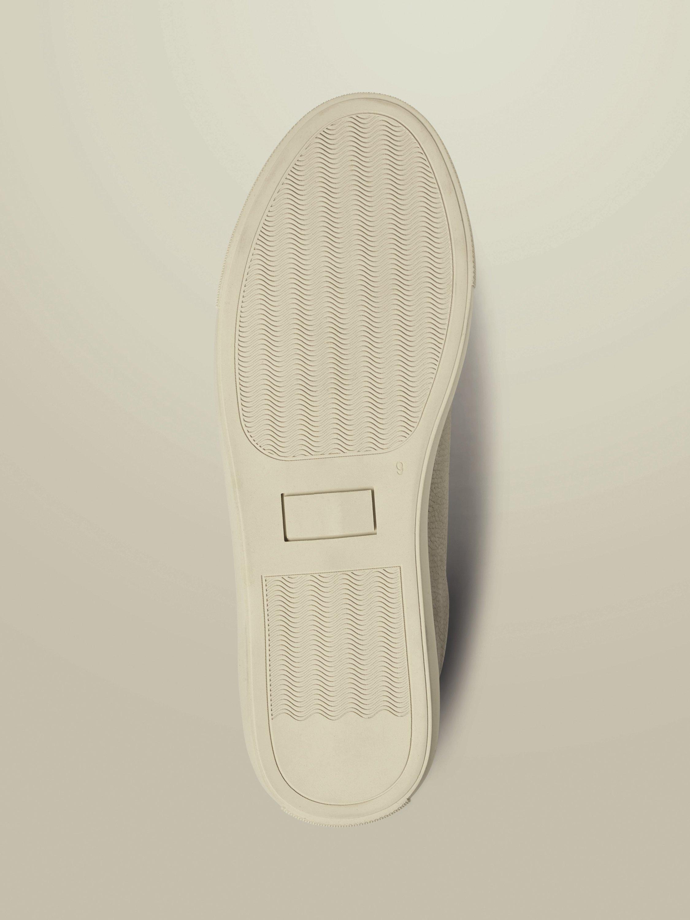 Product image 4 of 4, which shows Charles Tyrwhitt Leather Trainers, Chalk, 7