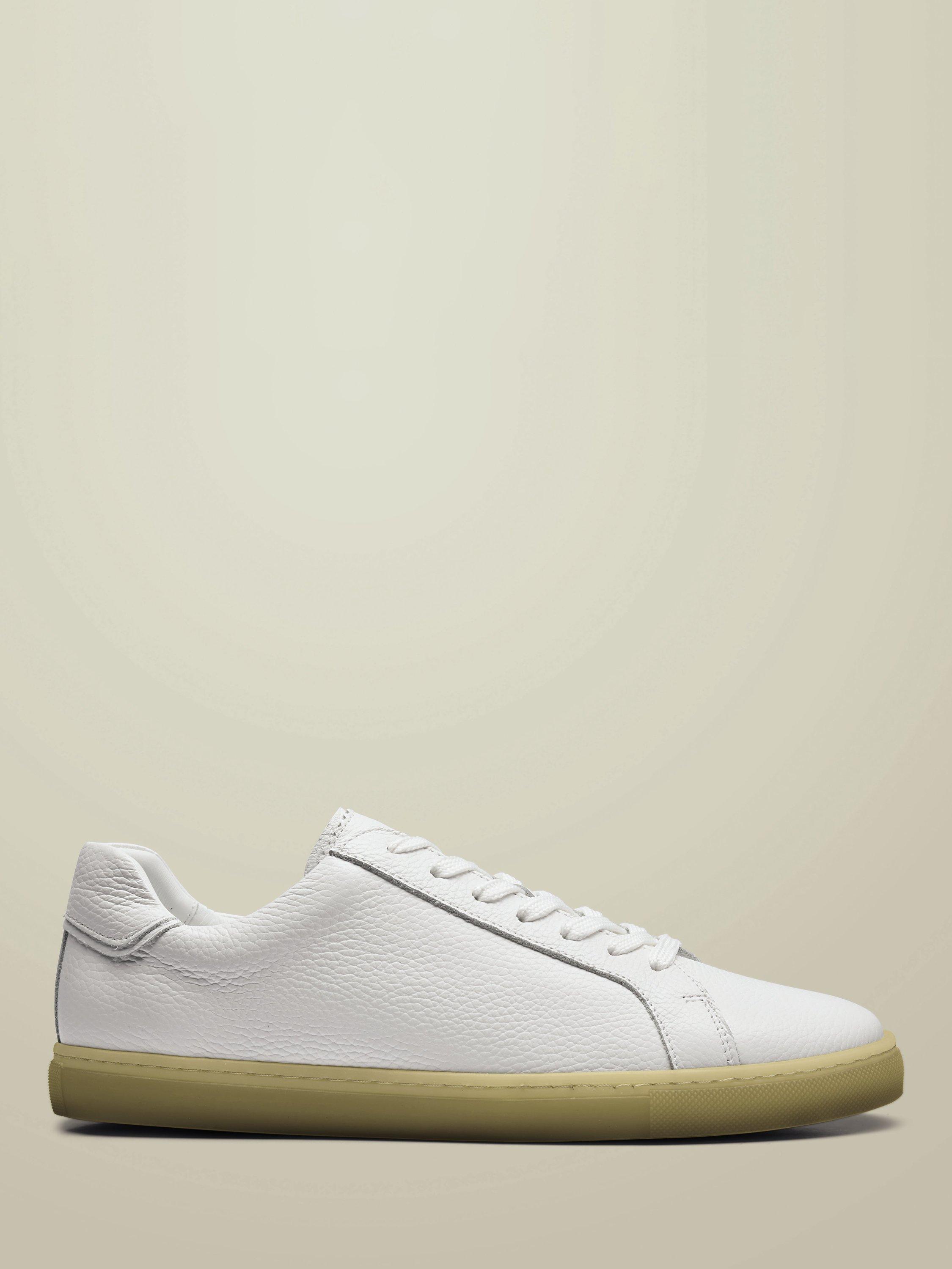 Product image 1 of 4, which shows Charles Tyrwhitt Leather Trainers, White, 7