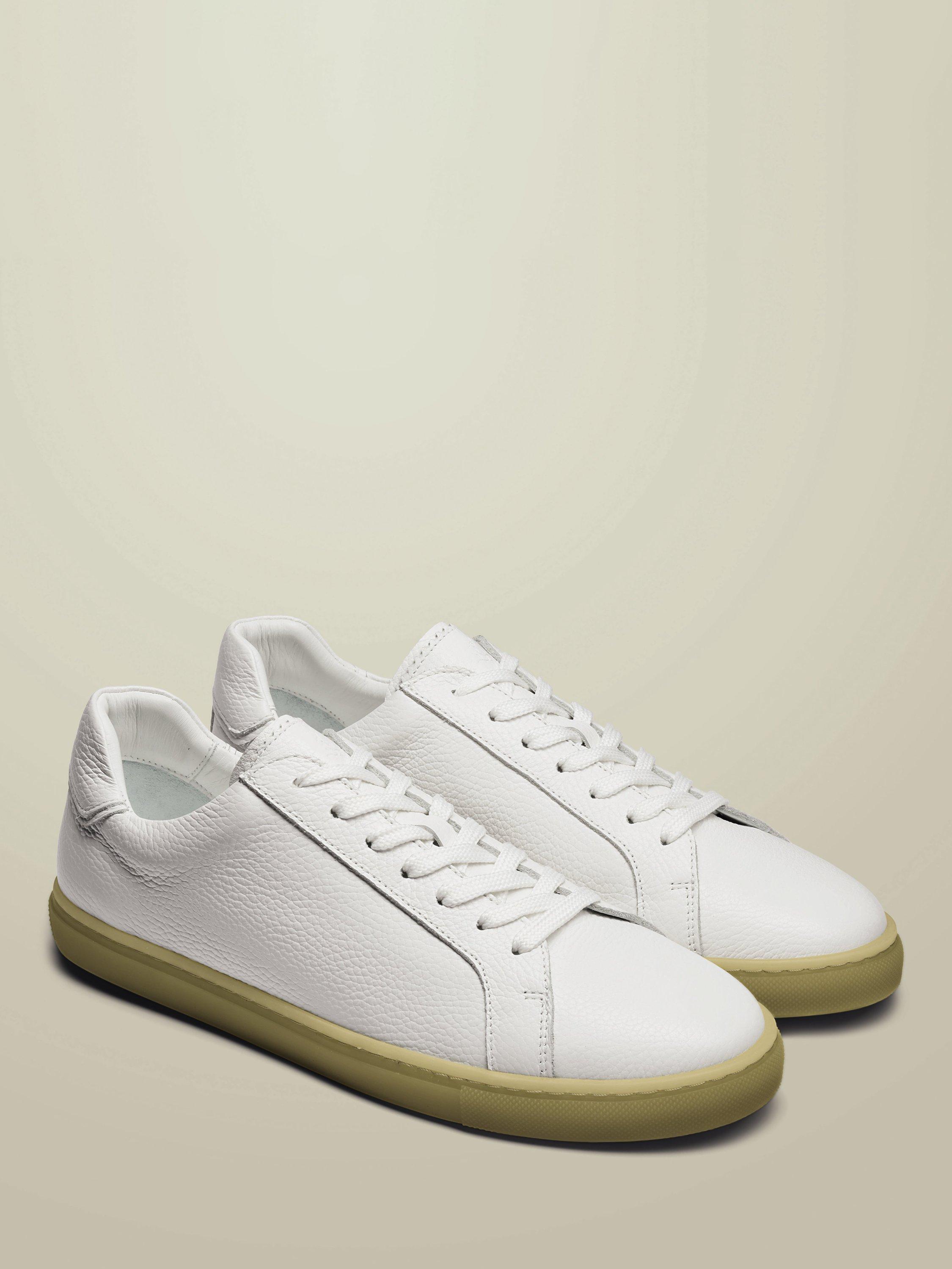 Product image 2 of 4, which shows Charles Tyrwhitt Leather Trainers, White, 7