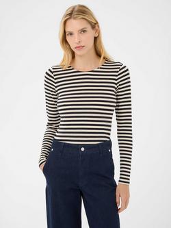 Part Two NemajasPW Striped T-Shirt, White/Dark Gray
