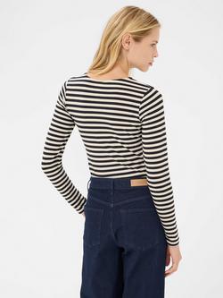 Part Two NemajasPW Striped T-Shirt - view 2, White/Dark Gray