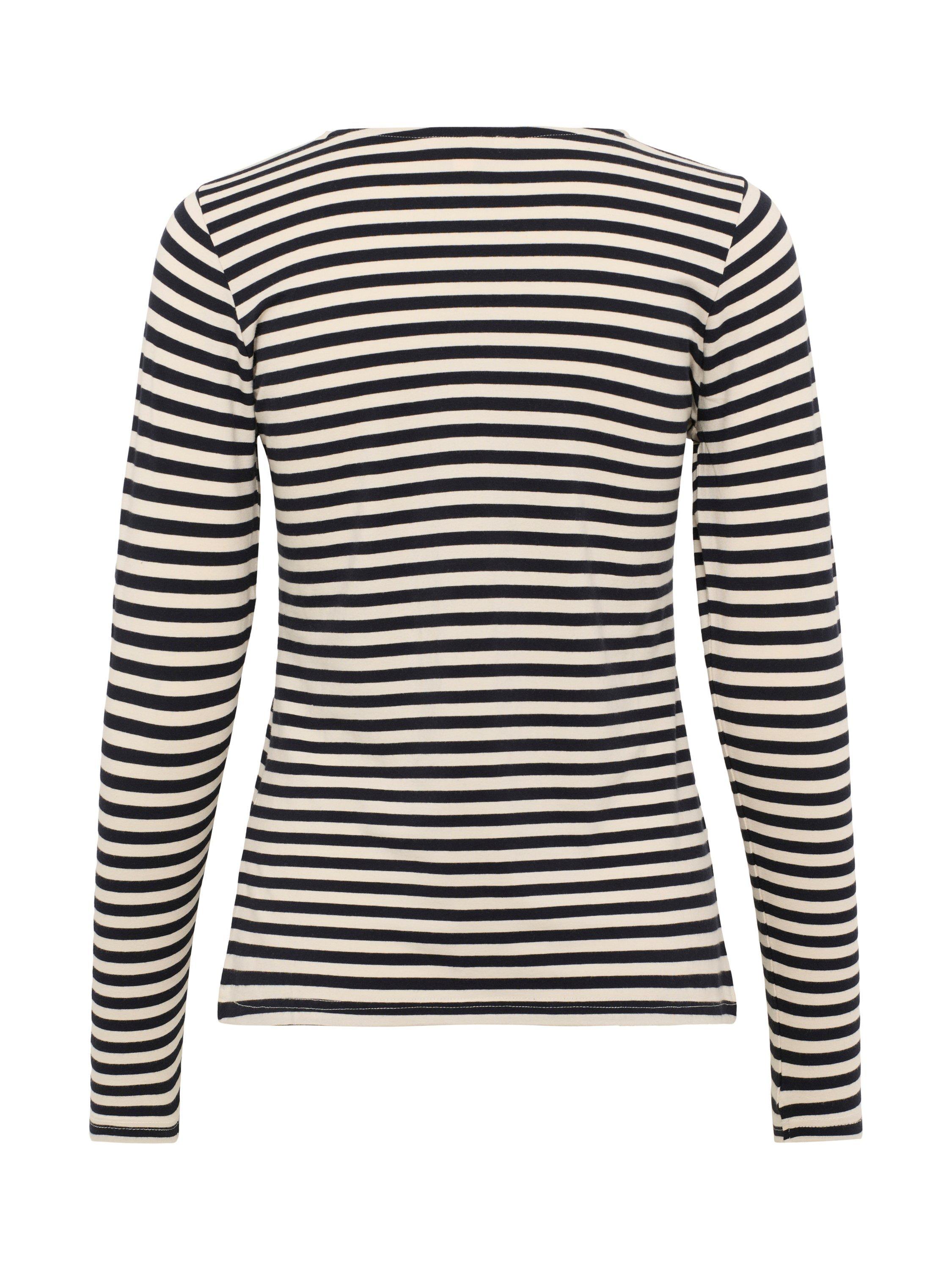 Product image 6 of 6, which shows Part Two NemajasPW Striped T-Shirt , White/Dark Gray, XS