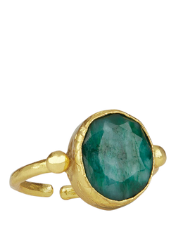 Ottoman Hands Siena Emerald Ring, Gold, Gold