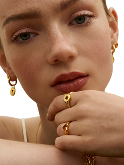 Ottoman Hands Heart Stacking Ring, Gold, One Size - view 2, Gold