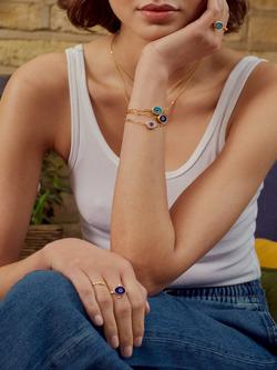 Ottoman Hands Navy Eye Ring, Gold - view 2, Gold