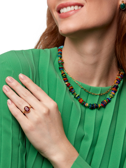Ottoman Hands Siena Ruby Ring, Gold - view 2, Gold