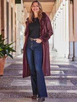 Sosandar High Rise Kick Flare Jeans, Dark Indigo, Dark Indigo