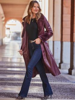 Sosandar High Rise Kick Flare Jeans, Dark Indigo - view 2, Dark Indigo