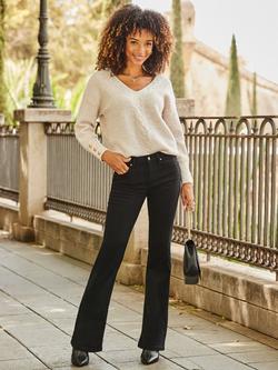 Sosandar Cable Knit Detail Jumper, Cream - view 2, Cream