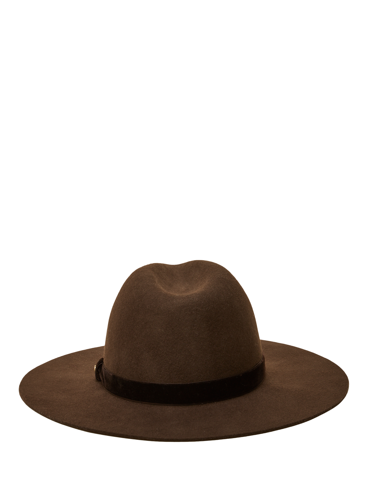 Product image 1 of 7, which shows Joules Pure Wool Fedora Hat, Brown, S