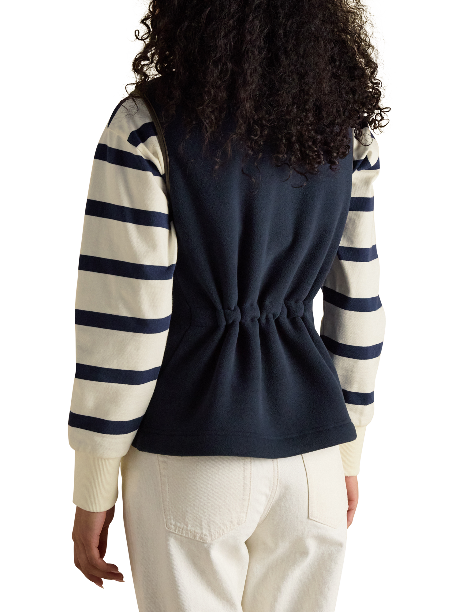 Product image 2 of 9, which shows Joules Heritage Fleece Gilet, Navy, 6