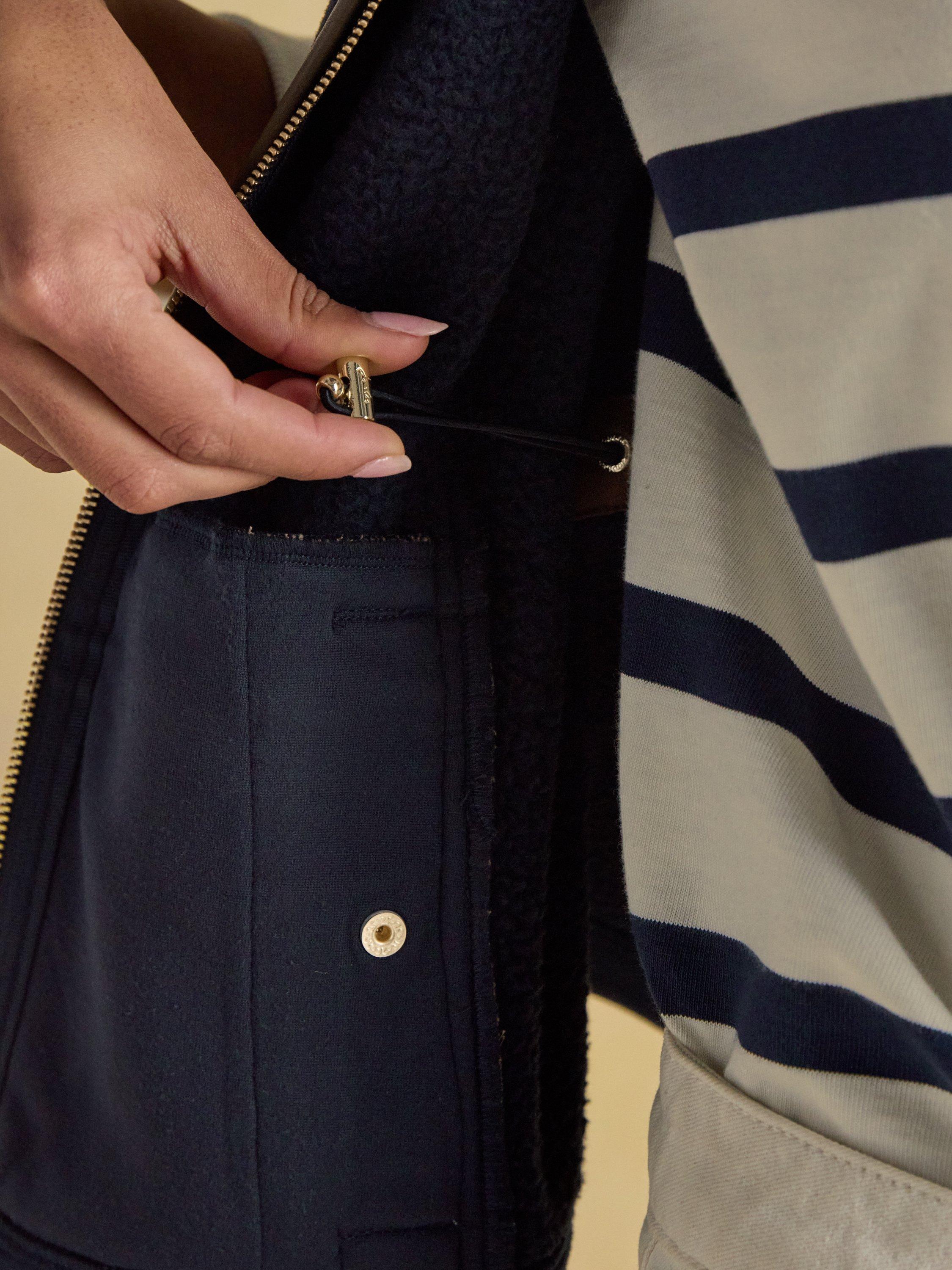 Product image 7 of 9, which shows Joules Heritage Fleece Gilet, Navy, 6