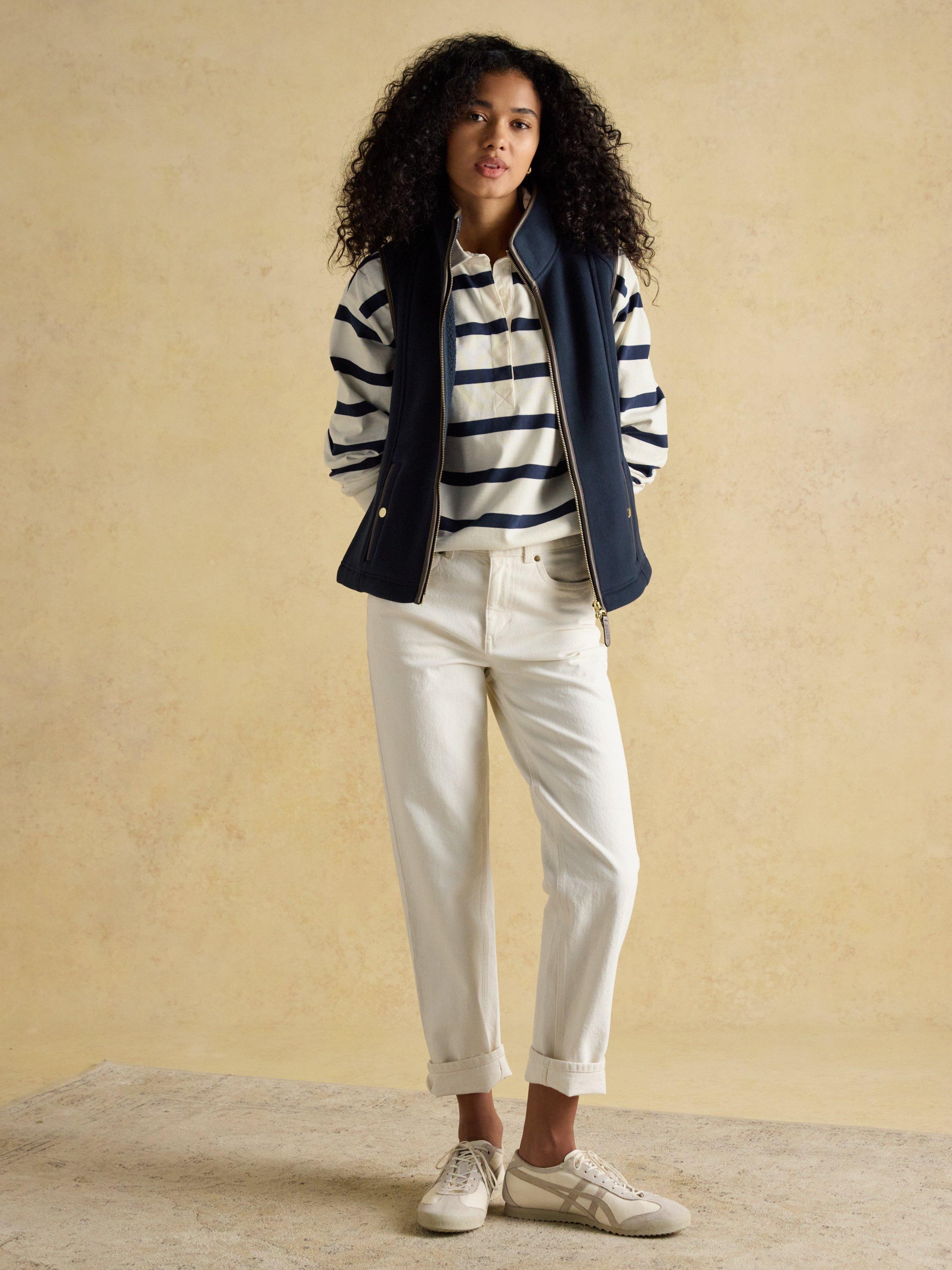 Product image 8 of 9, which shows Joules Heritage Fleece Gilet, Navy, 6