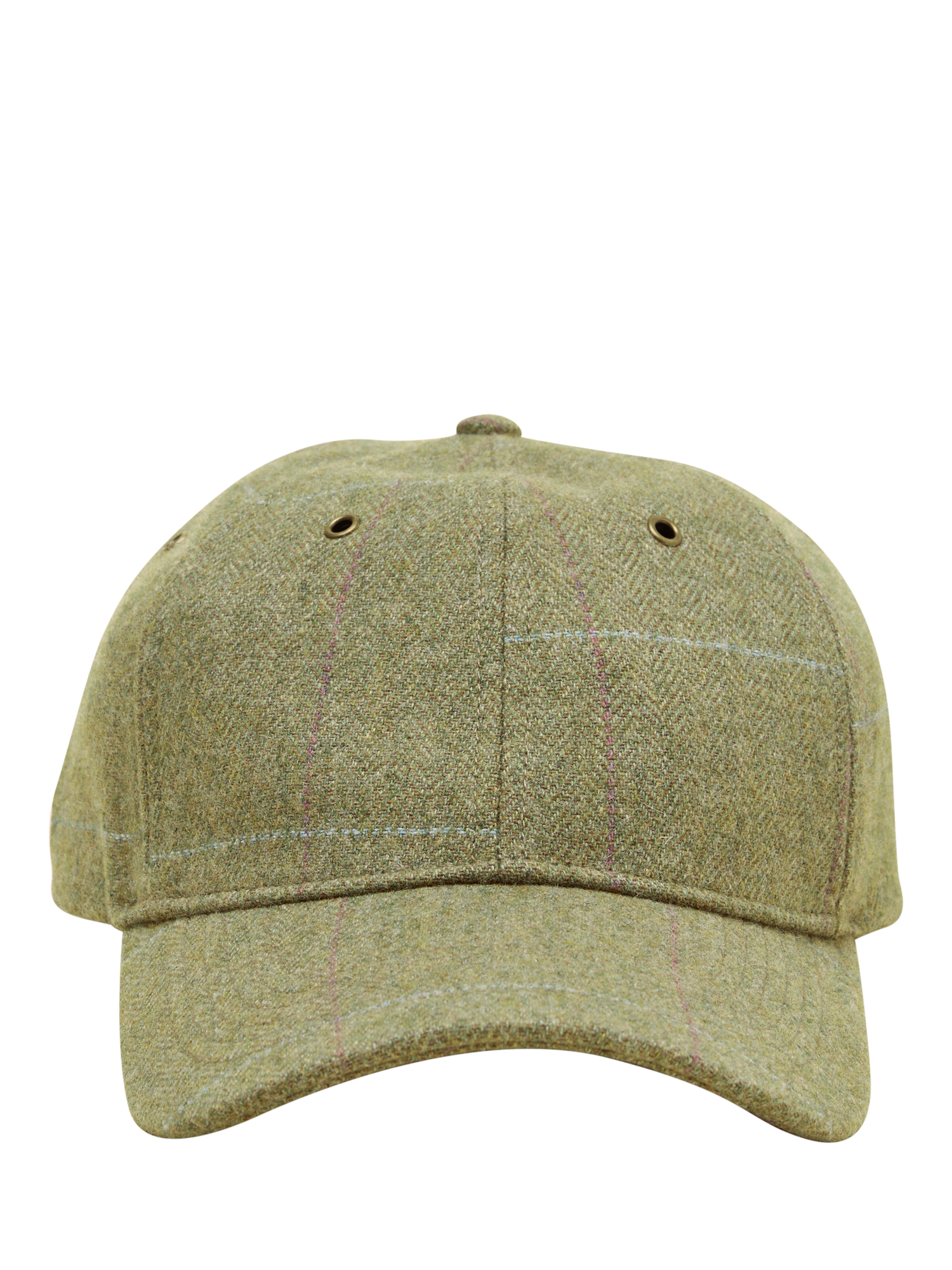 Joules Perry Tweed Baseball Cap, Green Mid