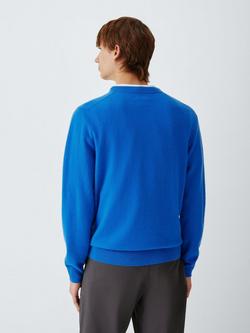 John Lewis Cashmere V-Neck Jumper, Blue - view 2, Blue