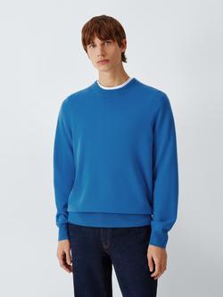 John Lewis Cashmere Crew Neck Jumper, Blue, Blue
