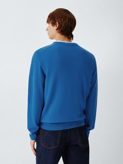 John Lewis Cashmere Crew Neck Jumper, Blue - view 2, Blue